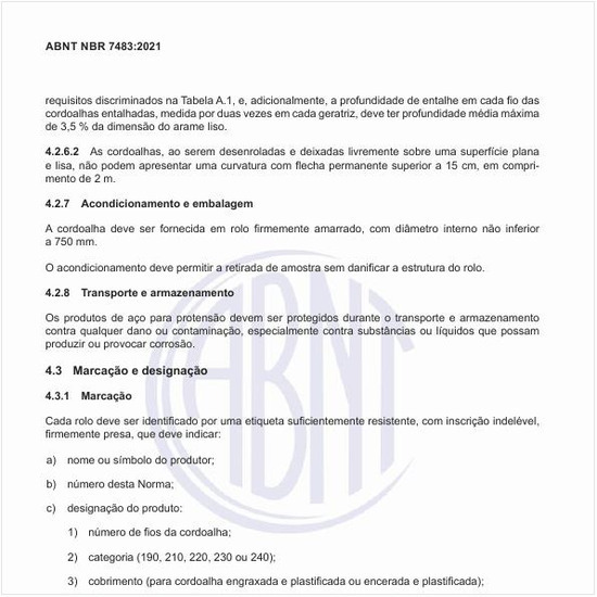 Como deve ser feita a marcação nos produtos?