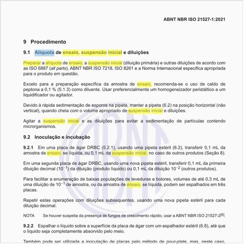 Como preparar a alíquota de ensaio, suspensão inicial e diluições?