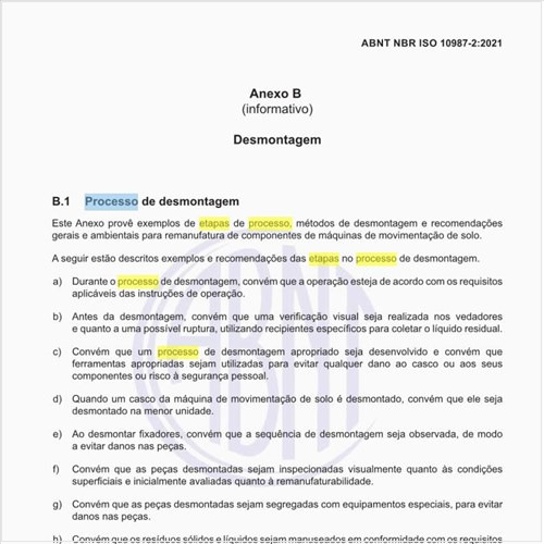 Quais as etapas do processo de desmontagem?