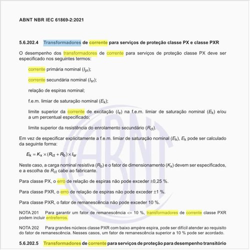 Quais são os limites de erro para transformadores de corrente TPX, TPY e TPZ?