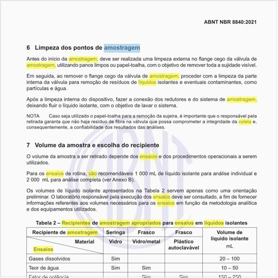 Quais são os recipientes de amostragem apropriados para ensaios em líquidos isolantes?