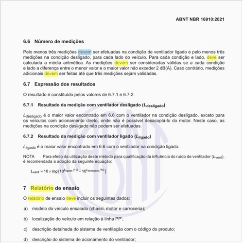 O que deve constar no relatório de ensaio?