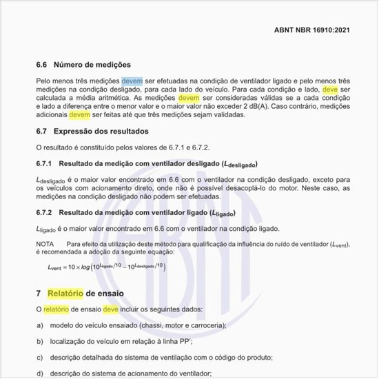 O que deve constar no relatório de ensaio?