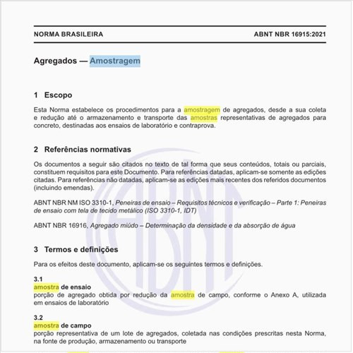 O que é uma amostra de ensaio?