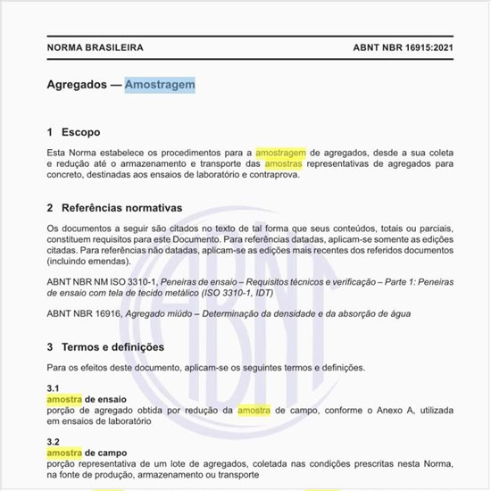 O que é uma amostra de ensaio?