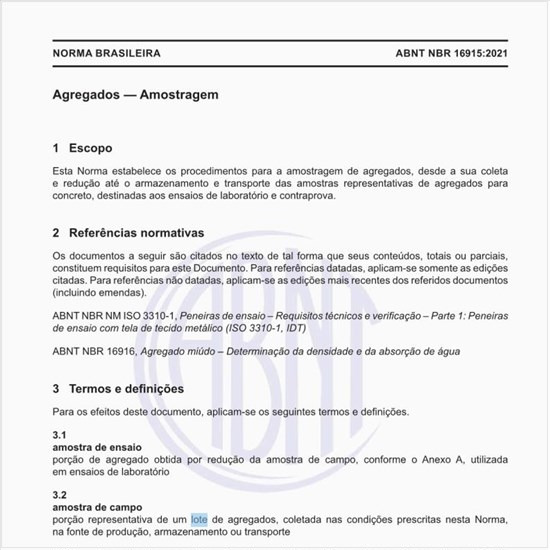 O que é um lote de agregado?