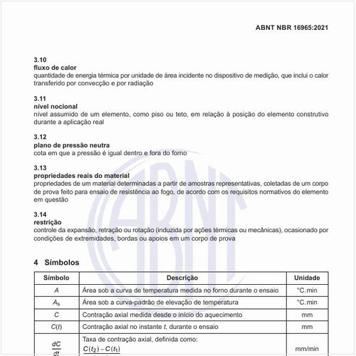 Quais são os símbolos usados nessa norma?