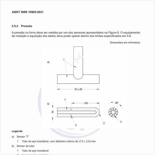 Quais são os sensores de pressão usados no ensaio?