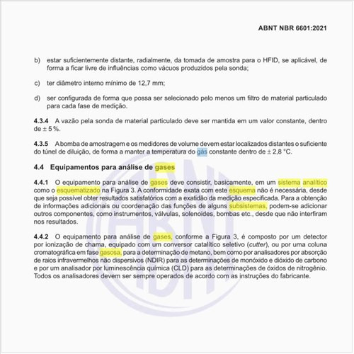 Qual seria um esquema de um sistema analítico para gás de escapamento?