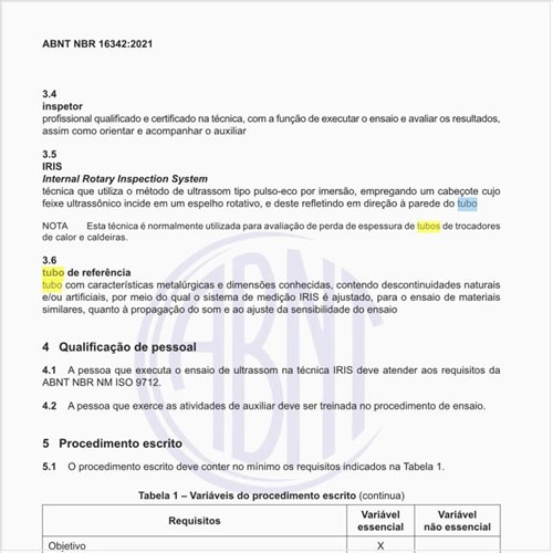 O que é o tubo de referência?