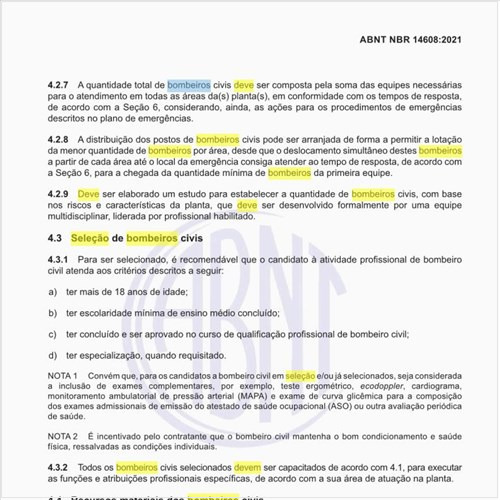 Como deve ser feita a seleção dos bombeiros civis?