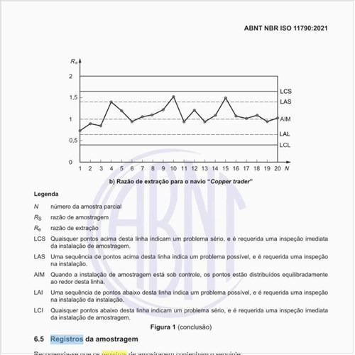 O que devem conter os registros da amostragem?