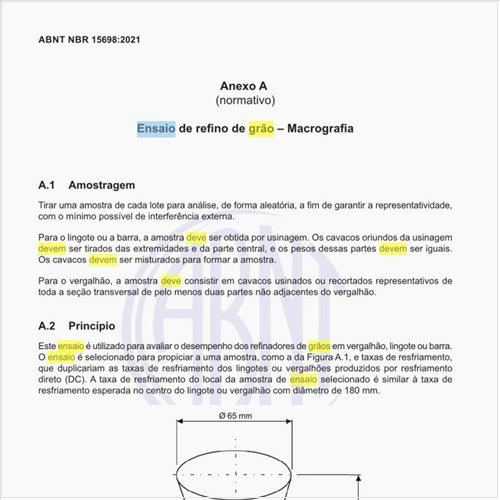 Para o ensaio de refino de grão, como deve ser feita a amostragem?