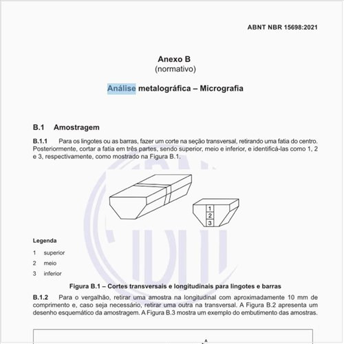 Para a análise metalográfica, como deve ser feita a amostragem?