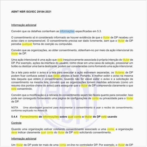 Como deve ser feito o fornecimento de informações sobre qual conta o titular de DP está usando?