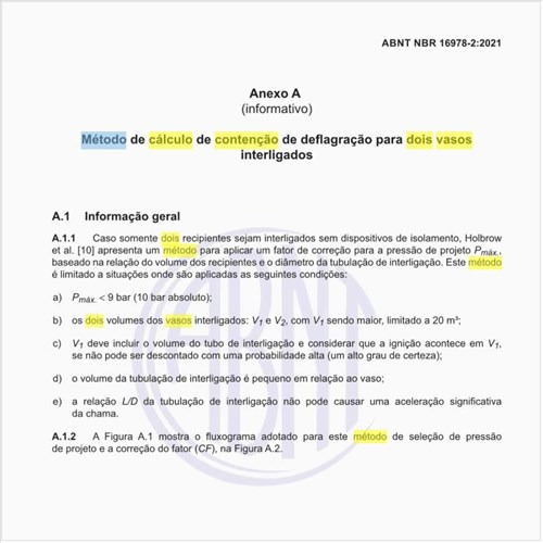 Qual o método de cálculo de contenção de deflagração para dois vasos interligados?