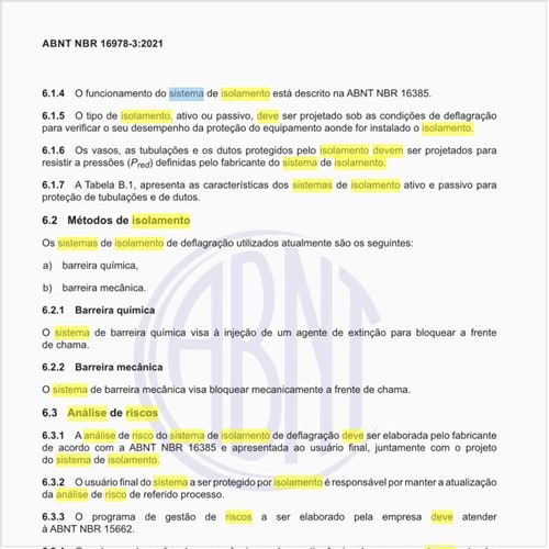 Como deve ser executado a análise de risco do sistema de isolamento de deflagração?