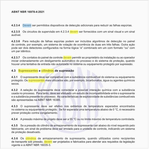 Como devem ser os supressantes e o cilindros de supressão?