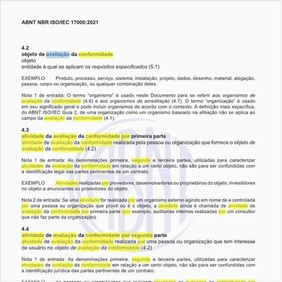 O que é uma atividade de avaliação da conformidade por segunda parte?