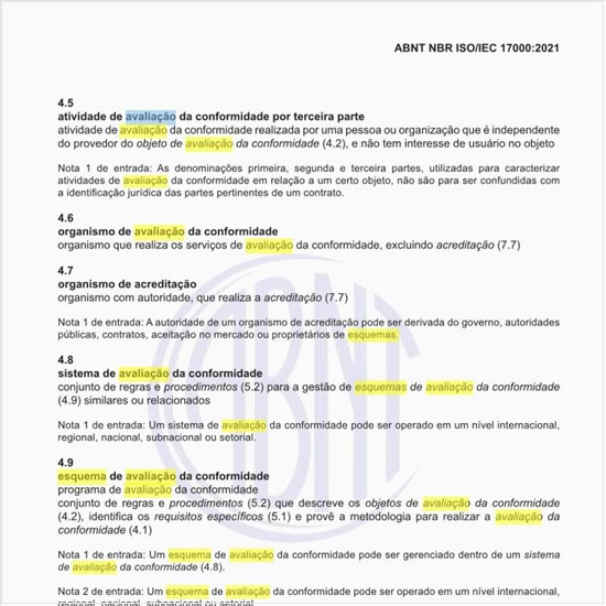 O que é um esquema de avaliação da conformidade?