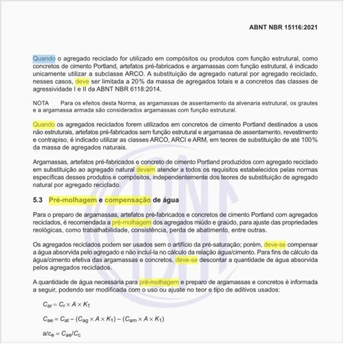 Quando se deve usar a pré-molhagem e a compensação de água?