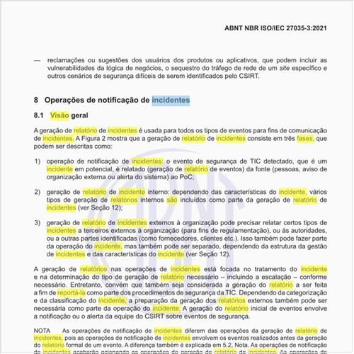 Quais são as fases da notificação e do relatório de incidente interno?