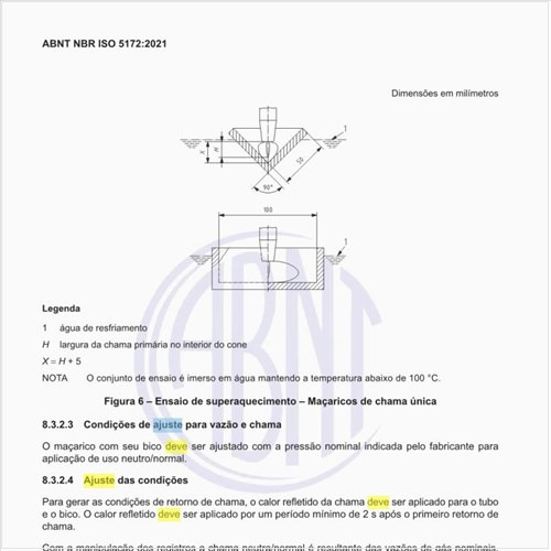 Como deve ser executado o ajuste das condições?
