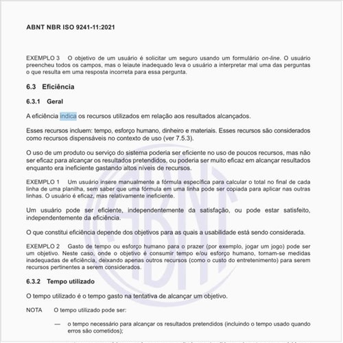 O que indica a eficiência?