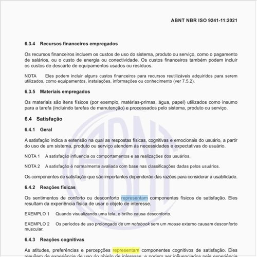 O que representa a satisfação?