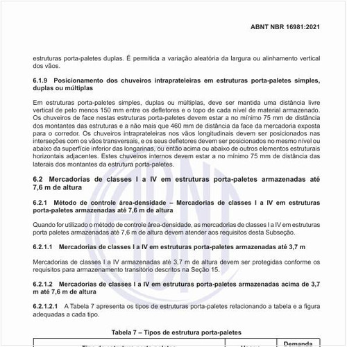 Qual deve ser o posicionamento dos chuveiros intraprateleiras em estruturas porta-paletes simples, duplas ou múltiplas?