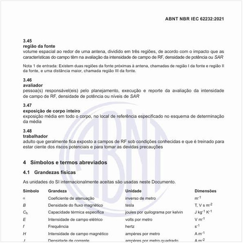 Quais os símbolos e termos abreviados usados nessa norma?