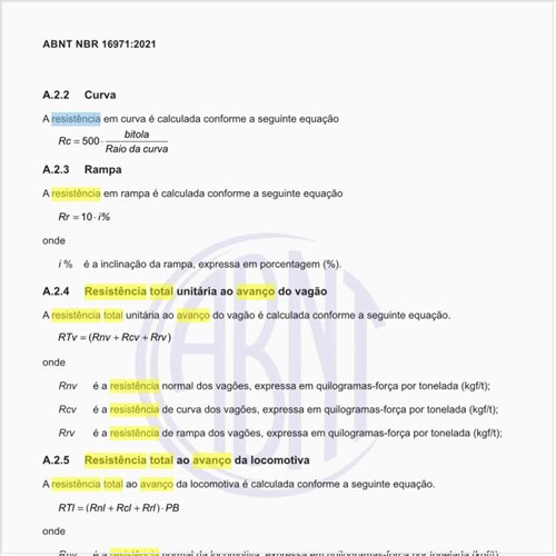 Qual é a resistência total ao avanço da locomotiva?