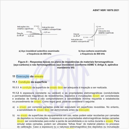 Para a execução do ensaio, como deve ser a condição da superfície?