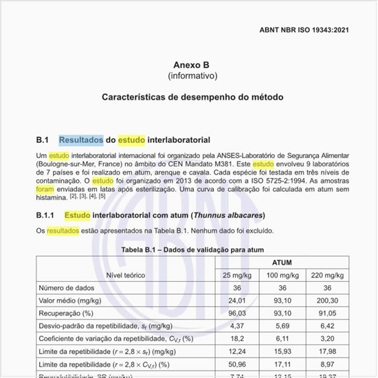 Quais foram os resultados do estudo interlaboratorial?