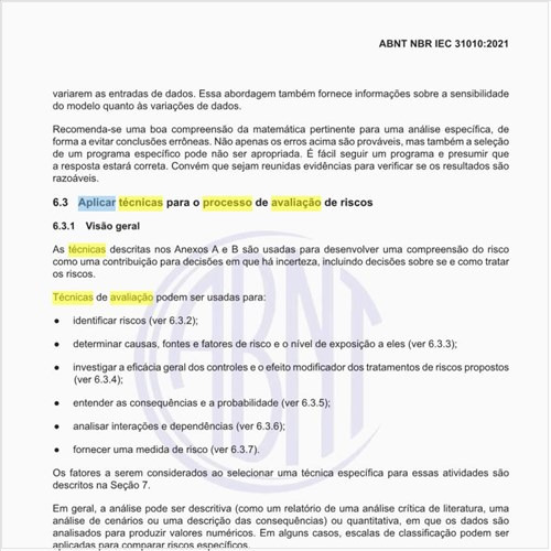 Como aplicar as técnicas para o processo de avaliação de riscos?
