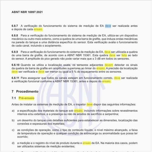 Para o ensaio, como deve ser feita a montagem dos sensores?