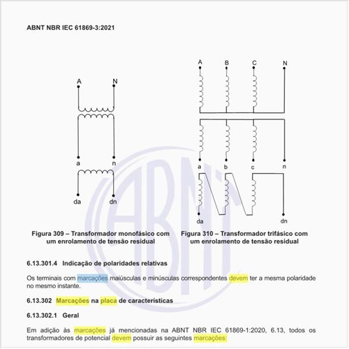 Quais devem ser as marcações na placa de características?
