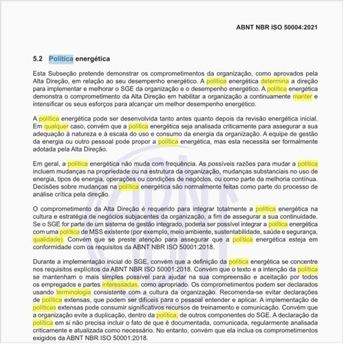 Qual a importância de a empresa ter uma política energética?