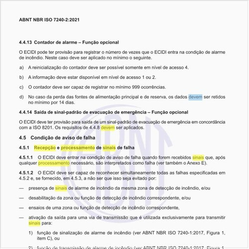 Como devem ser feitas a recepção e o processamento de sinais de falha?