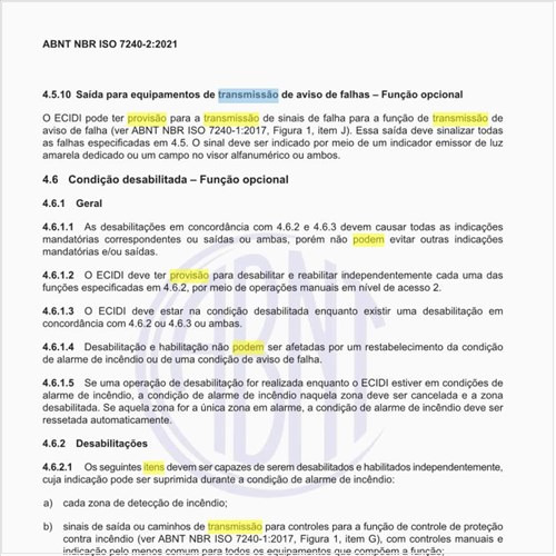 Quais são os itens que podem sofrer desabilitações?