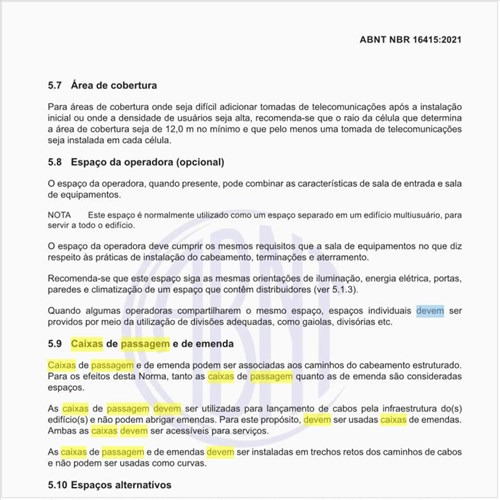 Como devem ser projetadas as caixas de passagem e de emenda?
