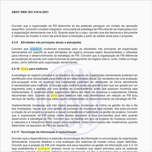 Quais devem ser os alvos para melhoria?