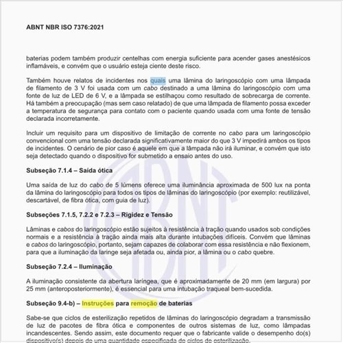 Quais devem ser as instruções para remoção de baterias?