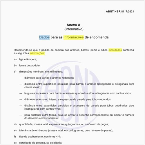 Quais são os dados para as informações de encomenda?
