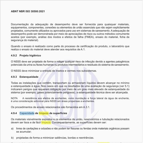 Como assegurar a capacidade de limpeza das superfícies?