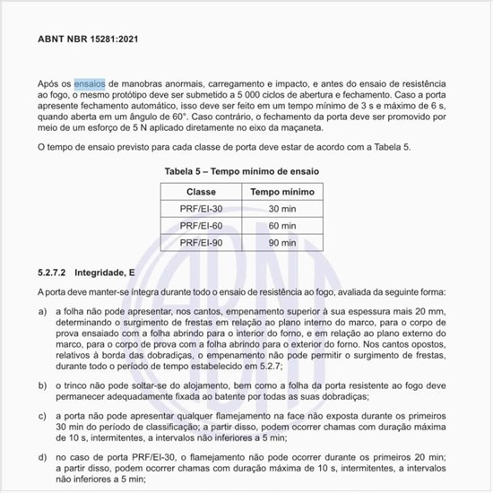 Quais devem ser os ensaios de durabilidade pelo tráfego de uso e esforços de manuseio?