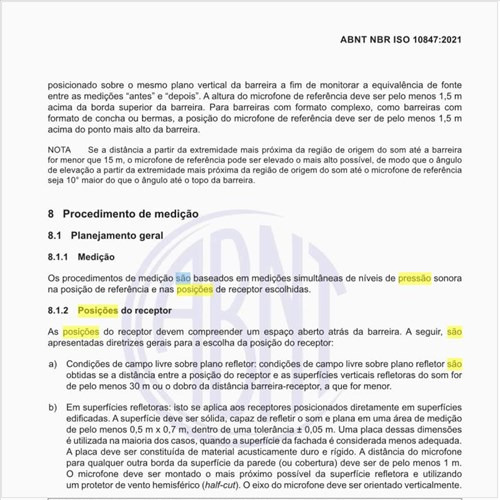 Quais são as posições do receptor?