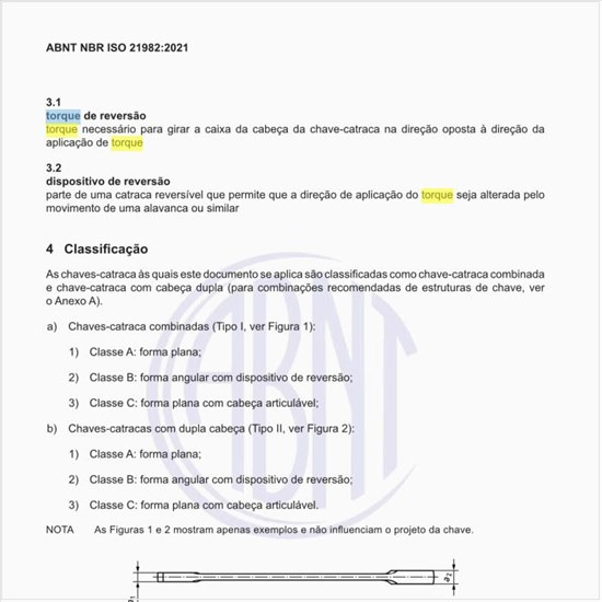 Como pode ser definido o torque de reversão?