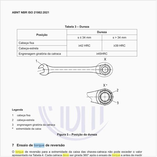 Qual deve ser o torque de reversão?