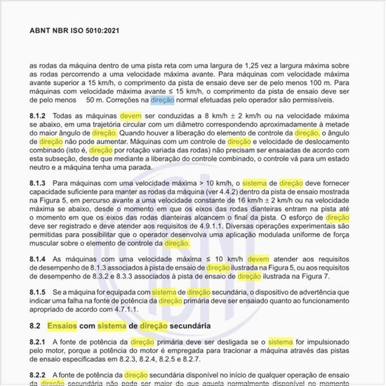 Como devem ser executados os ensaios com sistema de direção secundária?